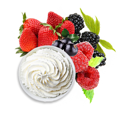 Chantilly corporelle fruits rouges